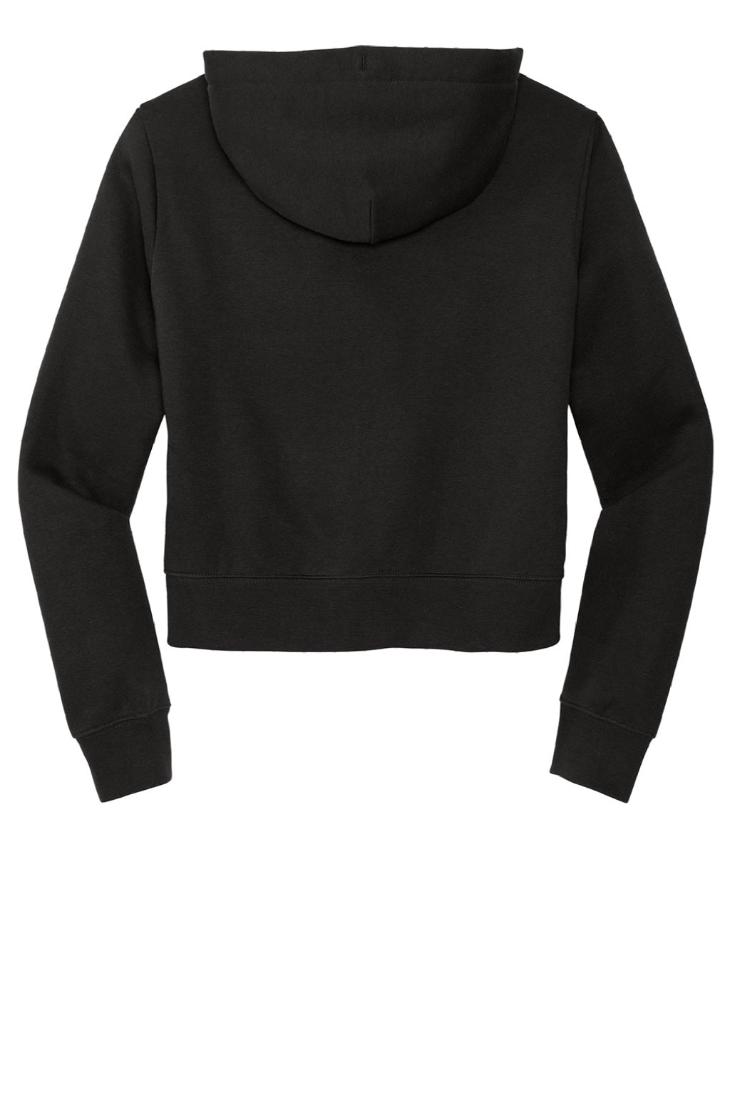 District DT6103 Womens V.I.T. Fleece Full Zip Hooded Sweatshirt Hoodie w/ Pockets Black Flat Back