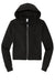 District DT6103 Womens V.I.T. Fleece Full Zip Hooded Sweatshirt Hoodie w/ Pockets Black Flat Front