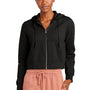 District Womens V.I.T. Fleece Full Zip Hooded Sweatshirt Hoodie w/ Pockets - Black