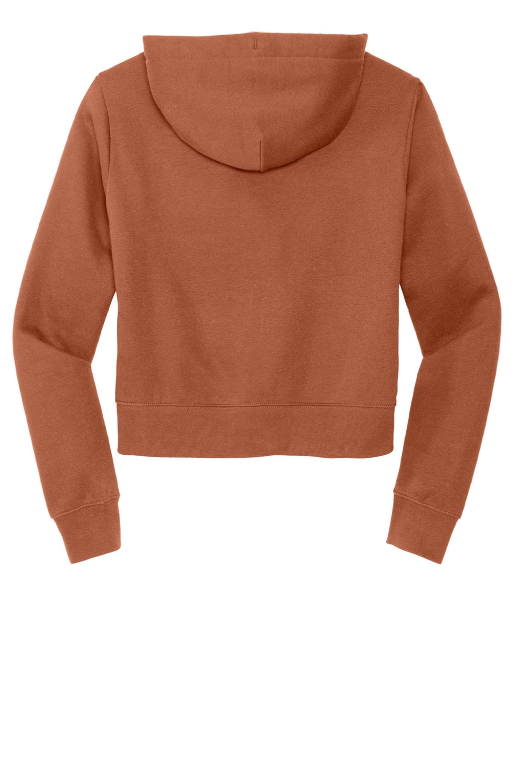 District DT6103 Womens V.I.T. Fleece Full Zip Hooded Sweatshirt Hoodie w/ Pockets Desert Rose Flat Back