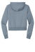 District DT6103 Womens V.I.T. Fleece Full Zip Hooded Sweatshirt Hoodie w/ Pockets Heather Flint Blue Flat Back