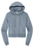 District DT6103 Womens V.I.T. Fleece Full Zip Hooded Sweatshirt Hoodie w/ Pockets Heather Flint Blue Flat Front