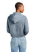 District DT6103 Womens V.I.T. Fleece Full Zip Hooded Sweatshirt Hoodie w/ Pockets Heather Flint Blue Model Back
