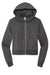 District DT6103 Womens V.I.T. Fleece Full Zip Hooded Sweatshirt Hoodie w/ Pockets Heather Charcoal Grey Flat Front