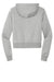 District DT6103 Womens V.I.T. Fleece Full Zip Hooded Sweatshirt Hoodie w/ Pockets Heather Light Grey Flat Back