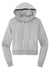 District DT6103 Womens V.I.T. Fleece Full Zip Hooded Sweatshirt Hoodie w/ Pockets Heather Light Grey Flat Front