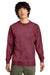 District DT6104 Mens Very Important Fleece Crewneck Sweatshirt Heather Cardinal Red Model Front