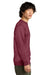 District DT6104 Mens Very Important Fleece Crewneck Sweatshirt Heather Cardinal Red Model Side