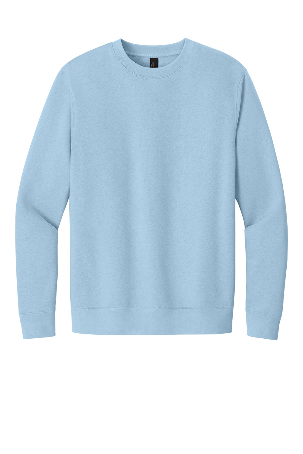 District DT6104 Mens Very Important Fleece Crewneck Sweatshirt Ice Blue Flat Front
