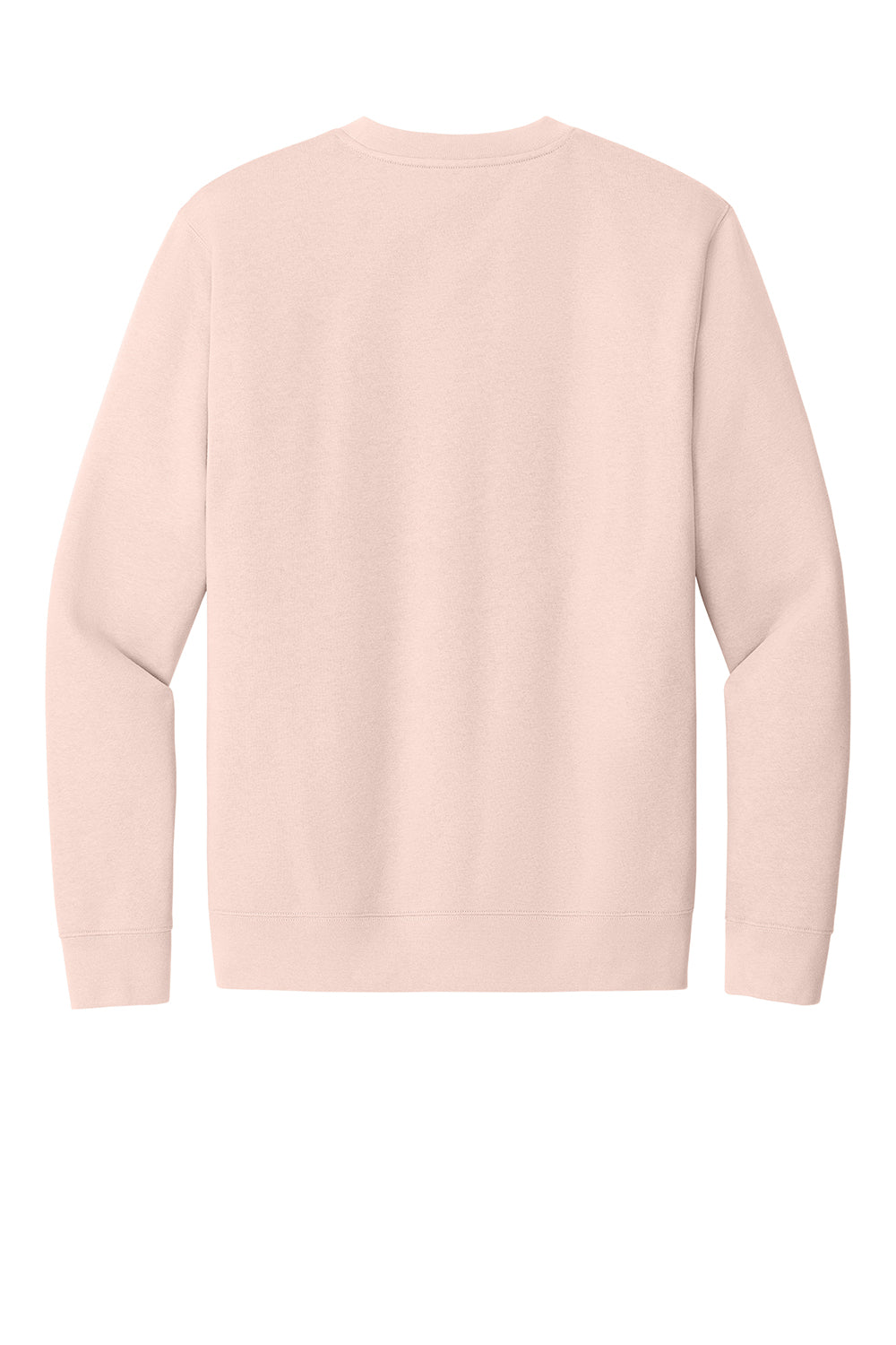 District DT6104 Mens Very Important Fleece Crewneck Sweatshirt Rosewater Pink Flat Back