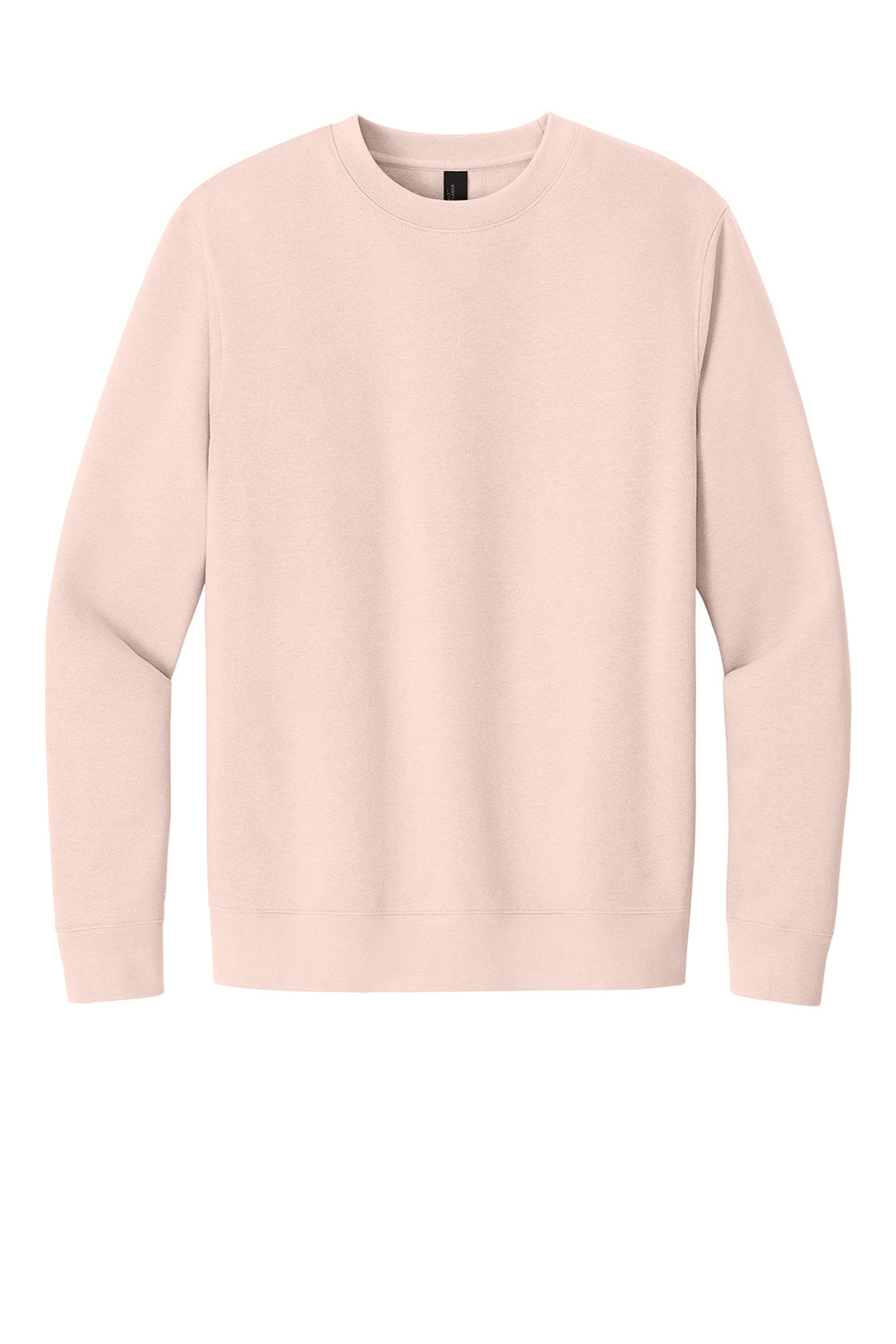District DT6104 Mens Very Important Fleece Crewneck Sweatshirt Rosewater Pink Flat Front