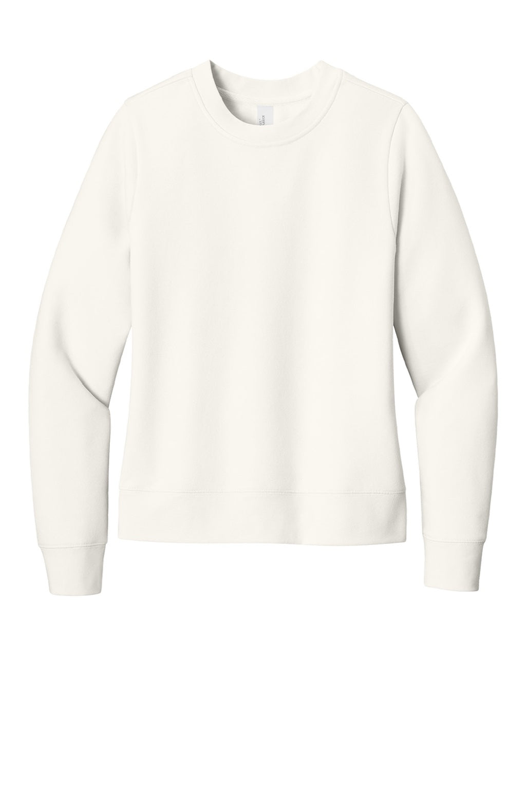 District DT6105 Womens V.I.T. Fleece Crewneck Sweatshirt Gardenia Flat Front
