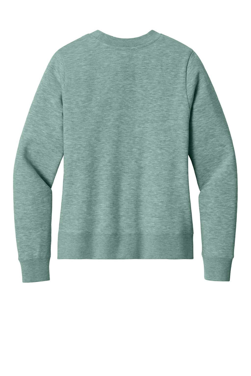 District DT6105 Womens V.I.T. Fleece Crewneck Sweatshirt Heather Dusty Sage Green Flat Back