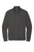 District DT6106 Mens Very Important 1/4 Zip Sweatshirt w/ Pouch Pocket Charcoal Grey Flat Front