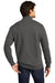 District DT6106 Mens Very Important 1/4 Zip Sweatshirt w/ Pouch Pocket Charcoal Grey Model Back