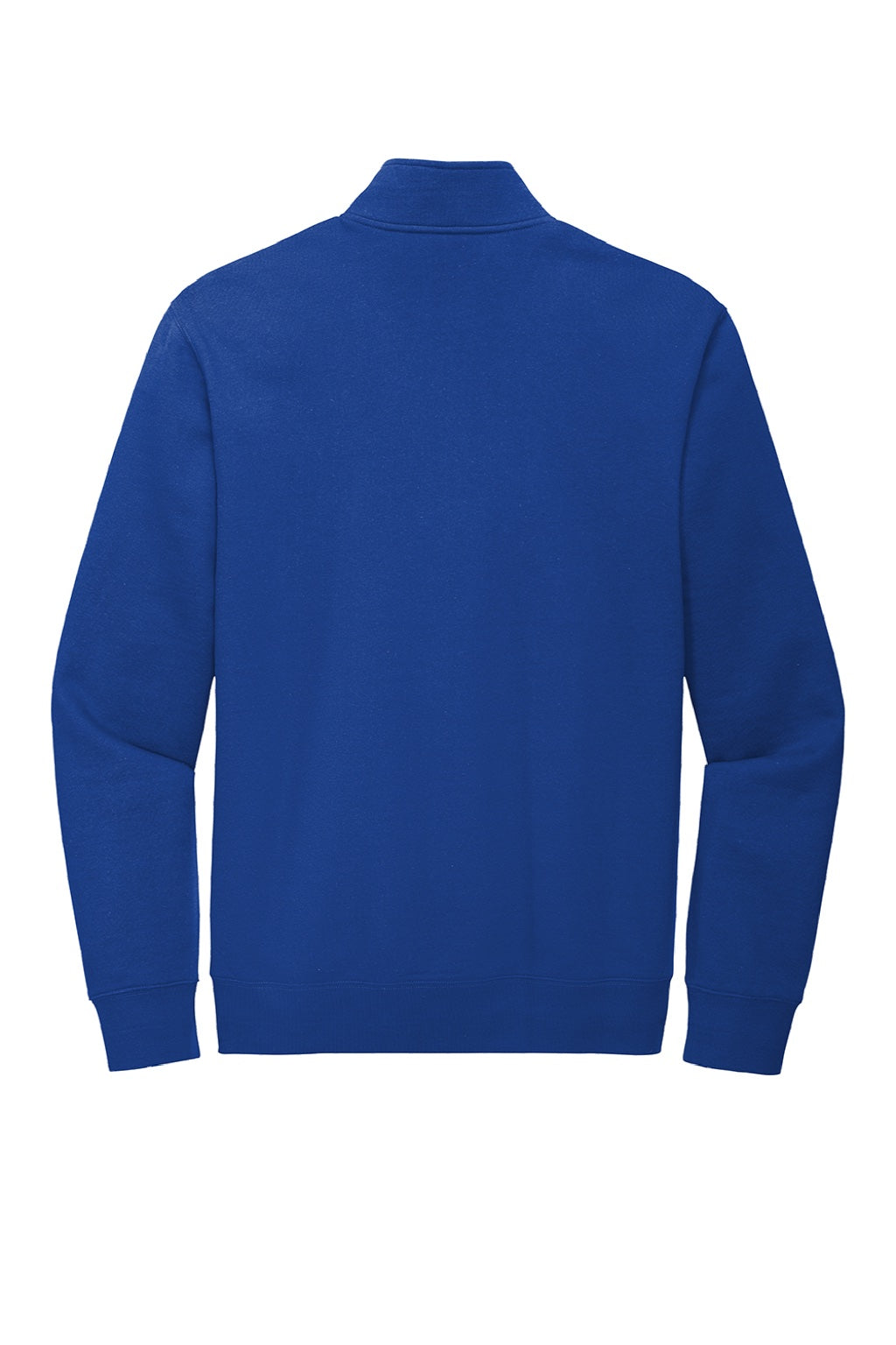 District DT6106 Mens Very Important 1/4 Zip Sweatshirt w/ Pouch Pocket Deep Royal Blue Flat Back