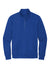 District DT6106 Mens Very Important 1/4 Zip Sweatshirt w/ Pouch Pocket Deep Royal Blue Flat Front
