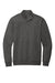 District DT6106 Mens Very Important 1/4 Zip Sweatshirt w/ Pouch Pocket Heather Charcoal Grey Flat Front