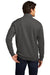District DT6106 Mens Very Important 1/4 Zip Sweatshirt w/ Pouch Pocket Heather Charcoal Grey Model Back