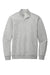 District DT6106 Mens Very Important 1/4 Zip Sweatshirt w/ Pouch Pocket Heather Light Grey Flat Front
