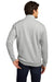 District DT6106 Mens Very Important 1/4 Zip Sweatshirt w/ Pouch Pocket Heather Light Grey Model Back
