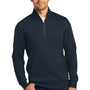 District Mens Very Important 1/4 Zip Sweatshirt w/ Pouch Pocket - New Navy Blue