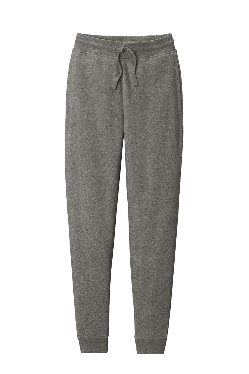 District DT6107 Mens V.I.T. Fleece Jogger Sweatpants w/ Pockets Grey Frost Flat Front