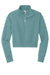 District DT6111 Womens V.I.T. Fleece 1/4 Zip Sweatshirt Eucalyptus Blue Flat Front
