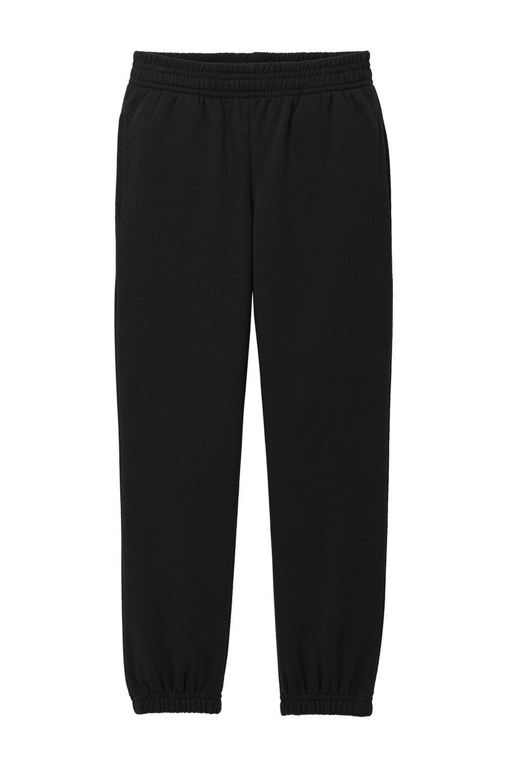 District DT6112Y Youth V.I.T. Fleece Sweatpants w/ Pockets Black Flat Front