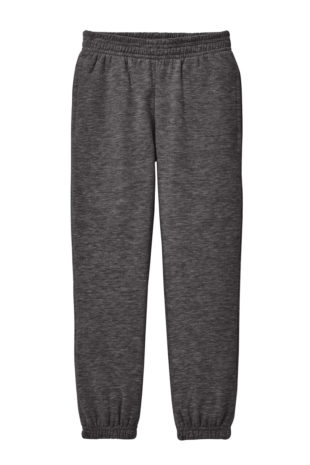 District DT6112Y Youth V.I.T. Fleece Sweatpants w/ Pockets Heather Charcoal Grey Flat Front