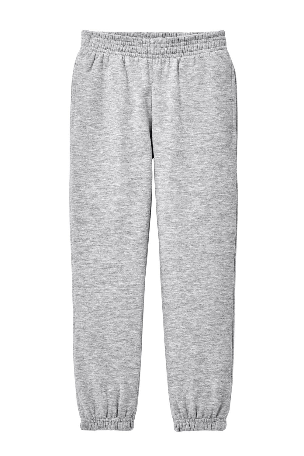 District DT6112Y Youth V.I.T. Fleece Sweatpants w/ Pockets Heather Light Grey Flat Front