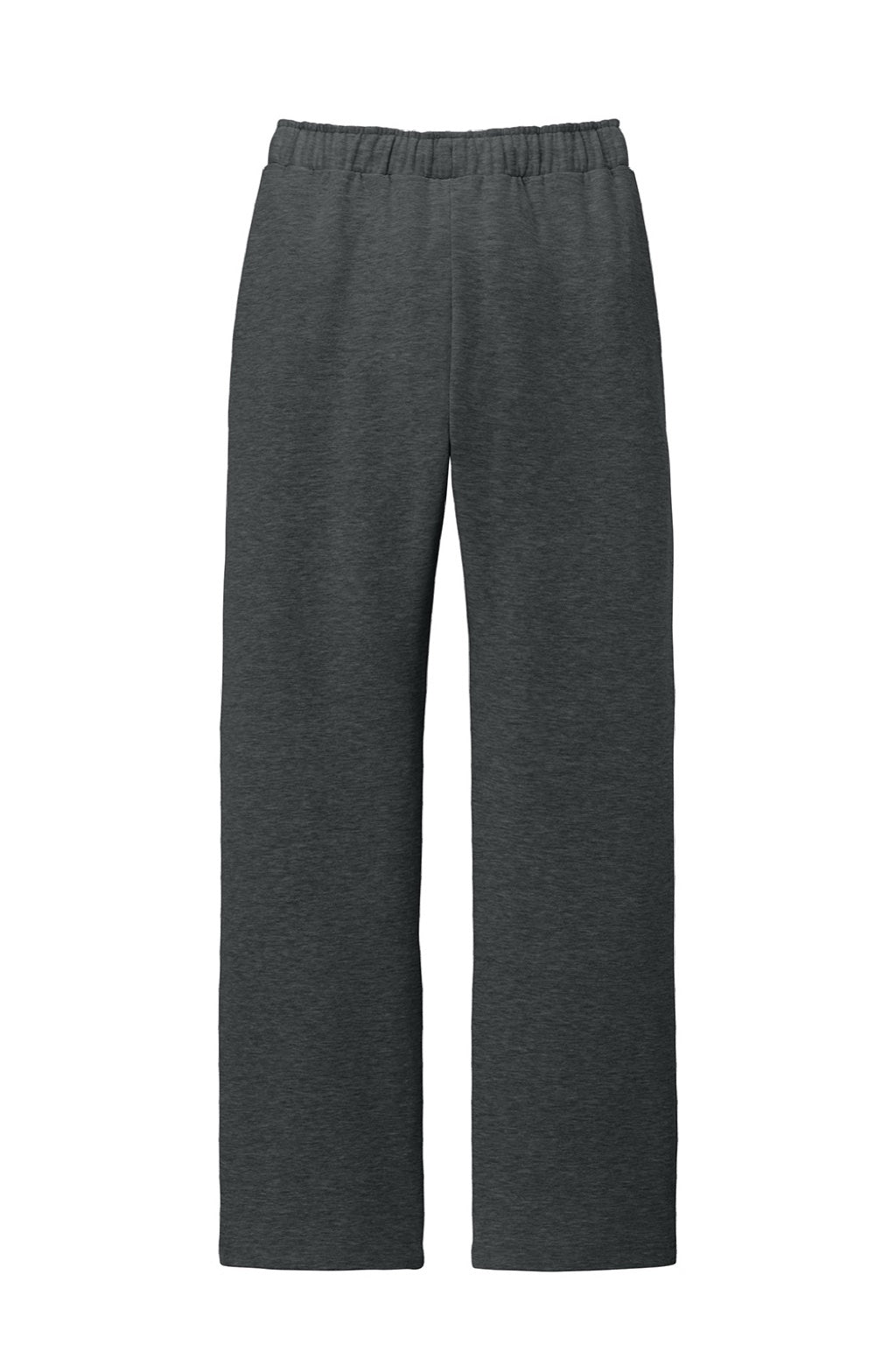 District DT6117 Mens V.I.T. Fleece Open Bottom Sweatpants w/ Pockets Heather Charcoal Grey Flat Back