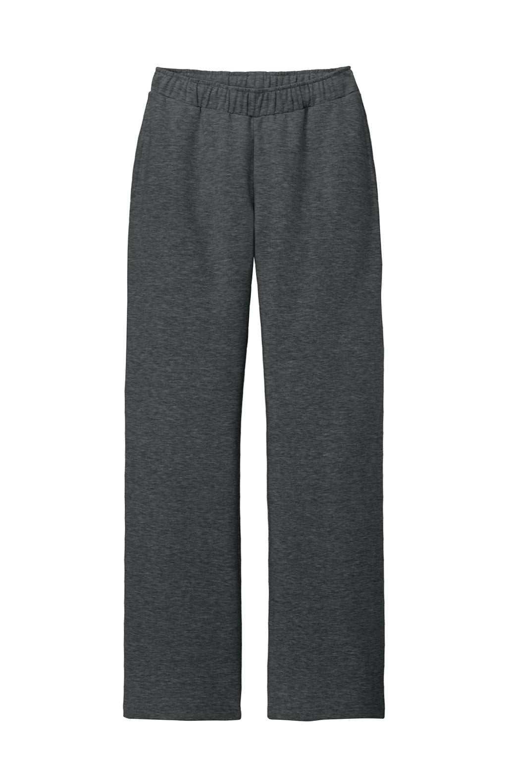 District DT6117 Mens V.I.T. Fleece Open Bottom Sweatpants w/ Pockets Heather Charcoal Grey Flat Front