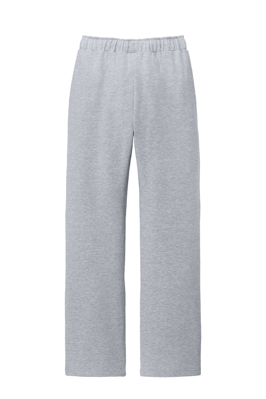 District DT6117 Mens V.I.T. Fleece Open Bottom Sweatpants w/ Pockets Heather Light Grey Flat Back