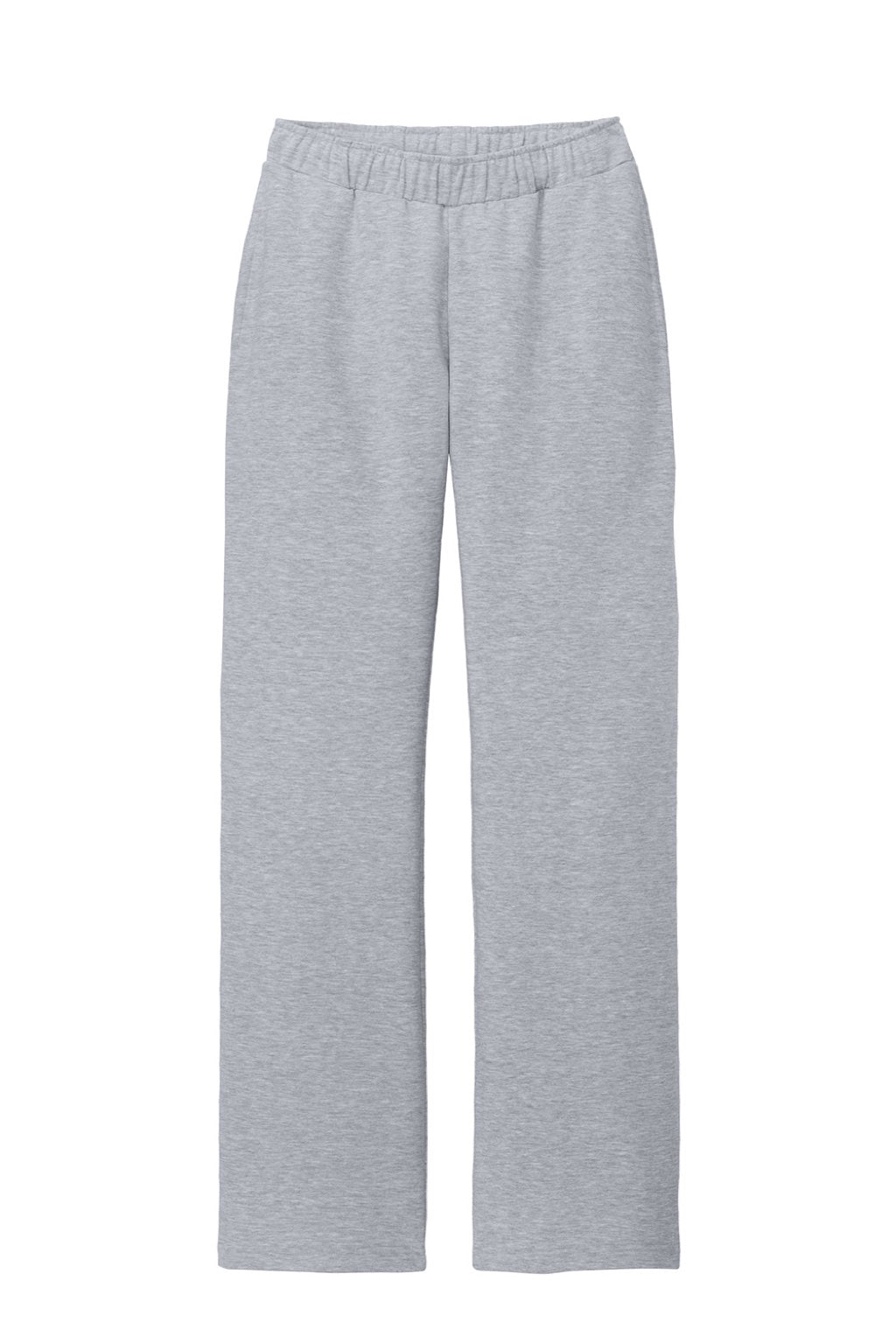 District DT6117 Mens V.I.T. Fleece Open Bottom Sweatpants w/ Pockets Heather Light Grey Flat Front