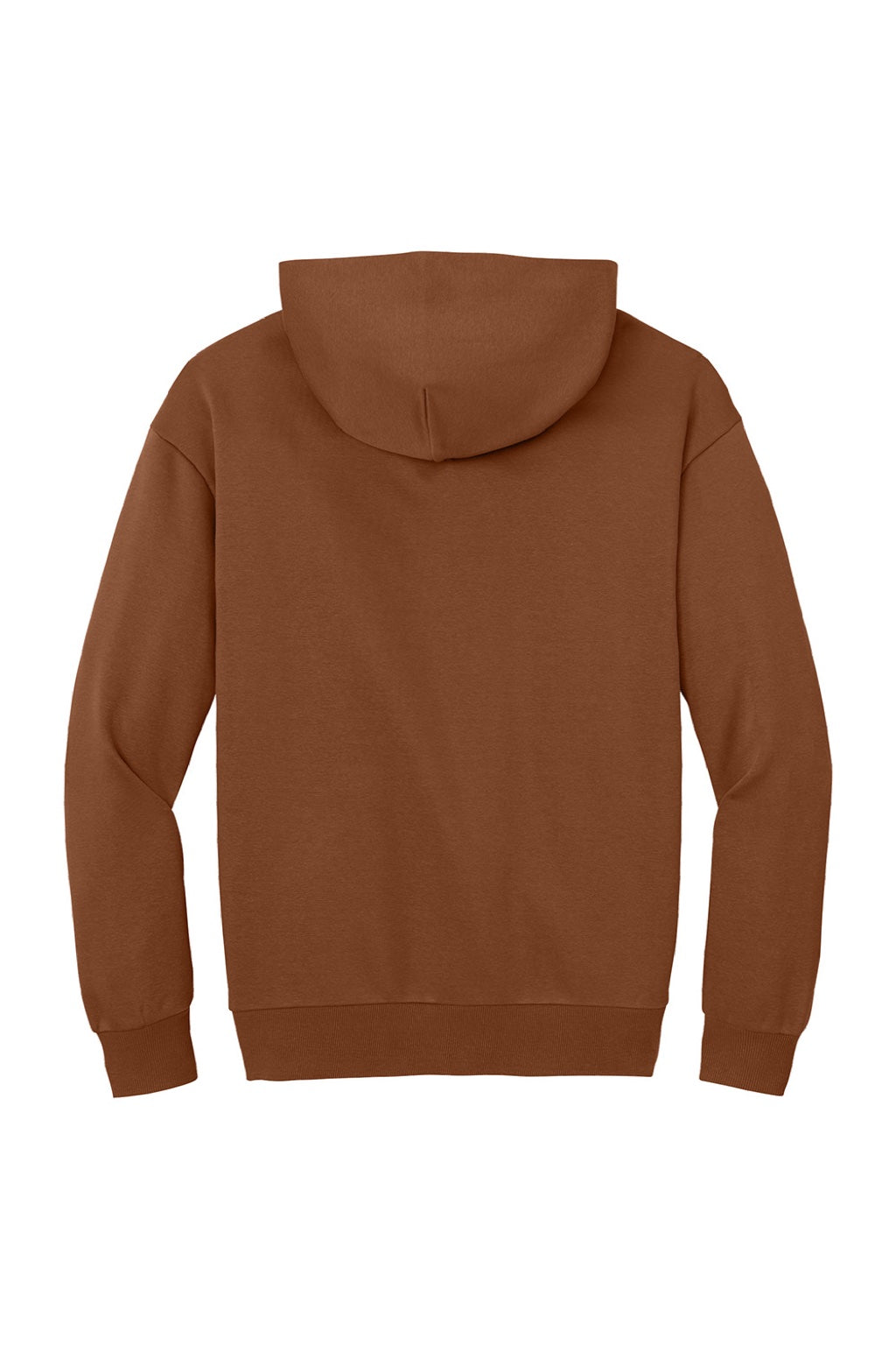 District DT6150 Mens V.I.T. Fleece Hooded Sweatshirt Hoodie Baked Clay Brown Flat Back