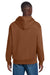 District DT6150 Mens V.I.T. Fleece Hooded Sweatshirt Hoodie Baked Clay Brown Model Back