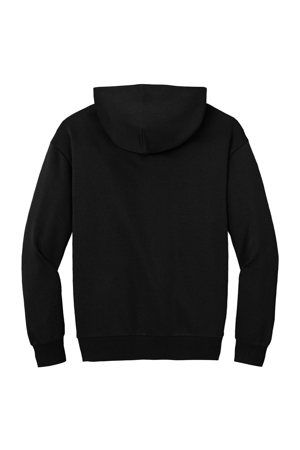 District DT6150 Mens V.I.T. Fleece Hooded Sweatshirt Hoodie Black Flat Back
