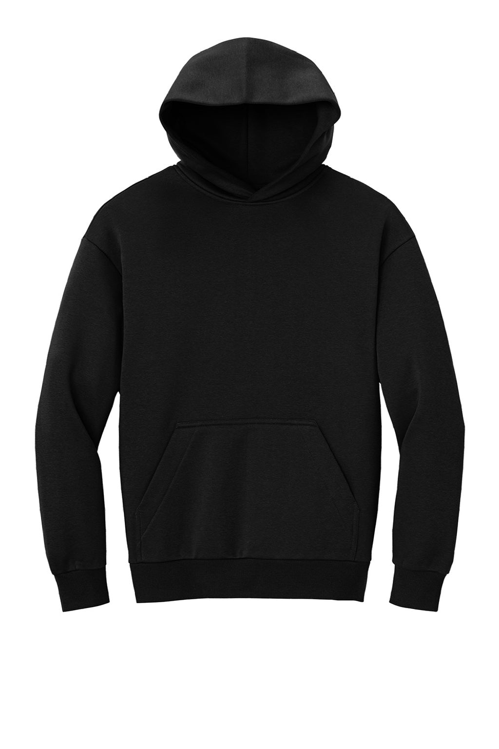 District DT6150 Mens V.I.T. Fleece Hooded Sweatshirt Hoodie Black Flat Front