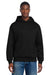 District DT6150 Mens V.I.T. Fleece Hooded Sweatshirt Hoodie Black Model Front