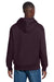 District DT6150 Mens V.I.T. Fleece Hooded Sweatshirt Hoodie Bordeaux Model Back