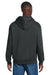 District DT6150 Mens V.I.T. Fleece Hooded Sweatshirt Hoodie Charcoal Grey Model Back