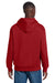District DT6150 Mens V.I.T. Fleece Hooded Sweatshirt Hoodie Classic Red Model Back