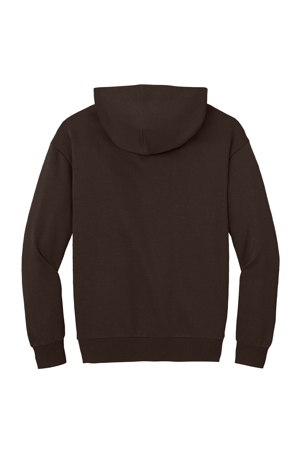 District DT6150 Mens V.I.T. Fleece Hooded Sweatshirt Hoodie Dark Chocolate Brown Flat Back