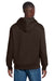 District DT6150 Mens V.I.T. Fleece Hooded Sweatshirt Hoodie Dark Chocolate Brown Model Back