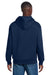 District DT6150 Mens V.I.T. Fleece Hooded Sweatshirt Hoodie Dark Royal Blue Model Back