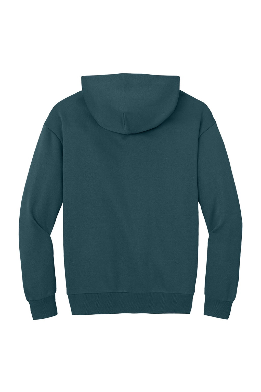 District DT6150 Mens V.I.T. Fleece Hooded Sweatshirt Hoodie Deep Cyan Blue Flat Back