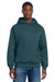 District DT6150 Mens V.I.T. Fleece Hooded Sweatshirt Hoodie Deep Cyan Blue Model Front