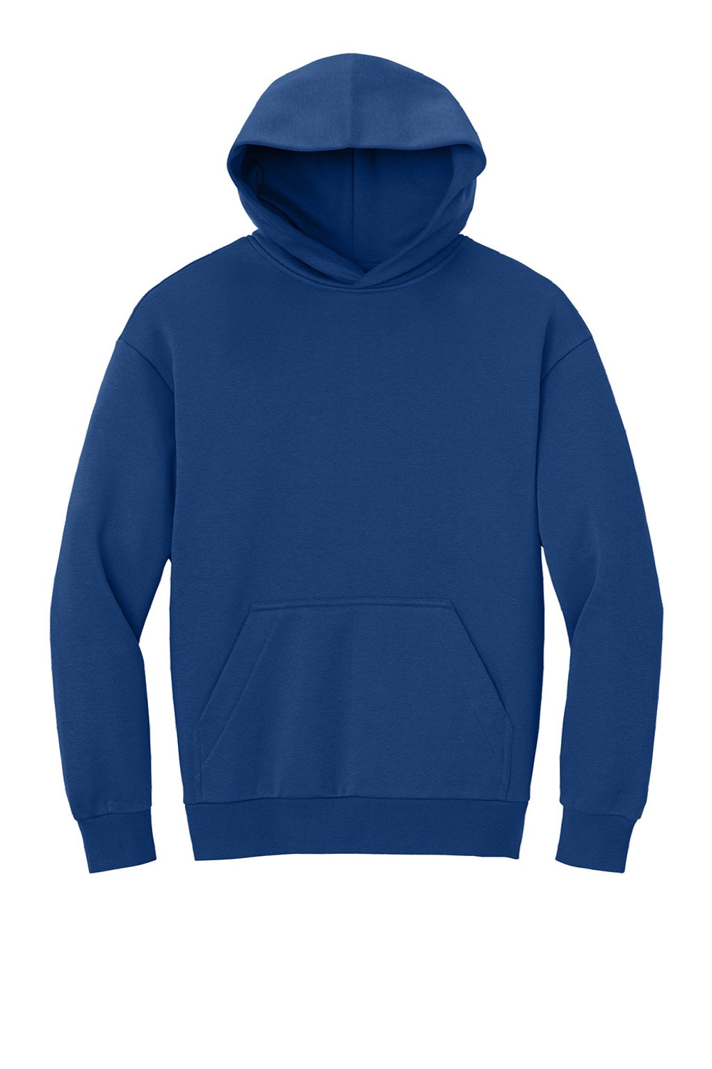 District DT6150 Mens V.I.T. Fleece Hooded Sweatshirt Hoodie Deep Royal Blue Flat Front