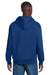 District DT6150 Mens V.I.T. Fleece Hooded Sweatshirt Hoodie Deep Royal Blue Model Back